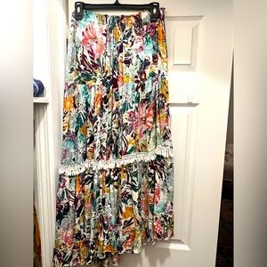 Tropical Free People Maxi Skirt